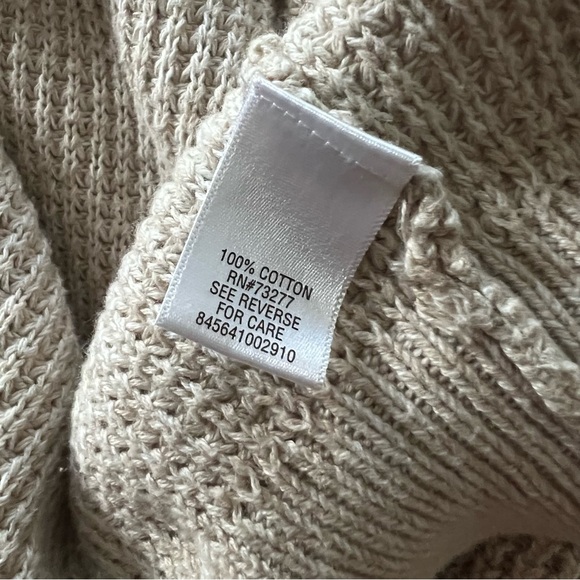 Croft & Barrow Cream Oatmeal Knit Sweater - Picture 5 of 5